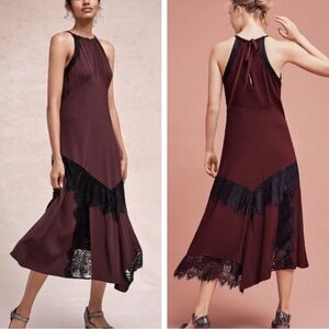 Anthropologie Moulinette Soeurs Janie Lace Halter Midi Dress Gown Size 0
